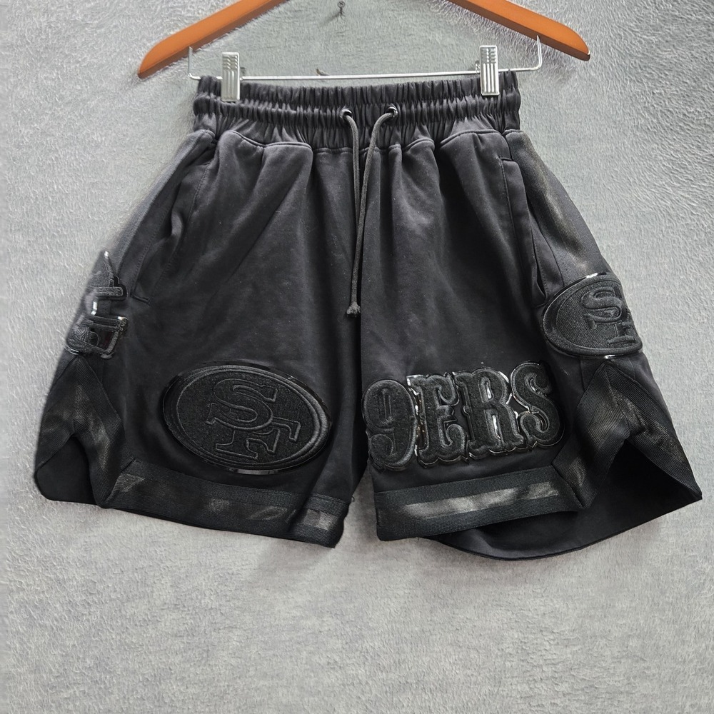 San Francisco 49ers‎ Women Shorts S Triple Black Embroidered Pro Standard